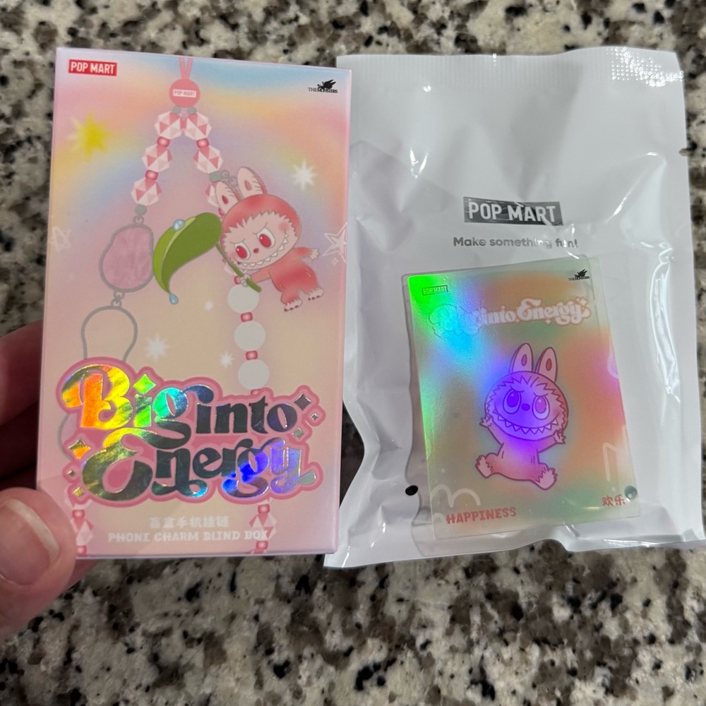 Labubu The Monsters Big Into Energy Phone Charm Happiness NEW